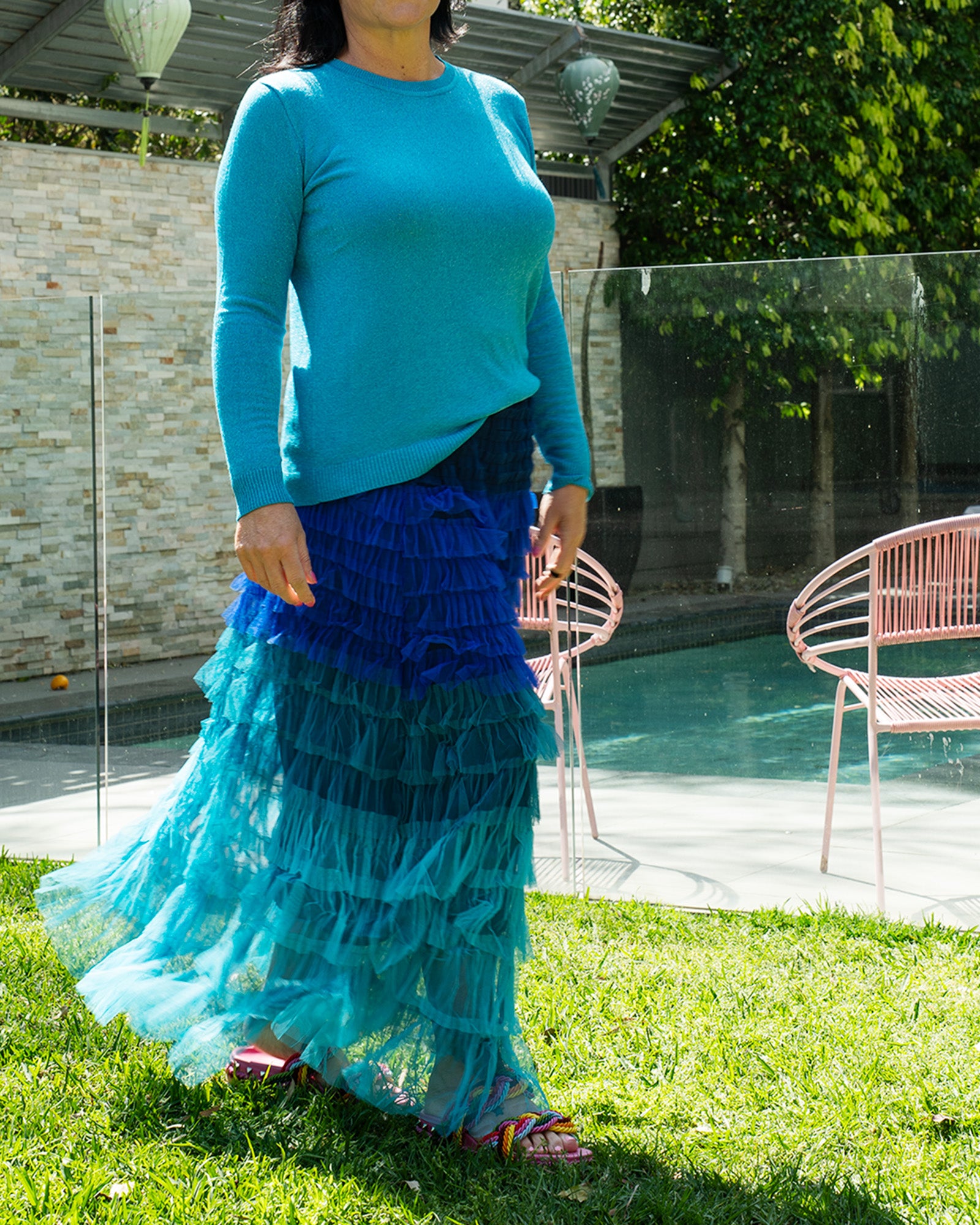 Firework Skirt - Marine Blue