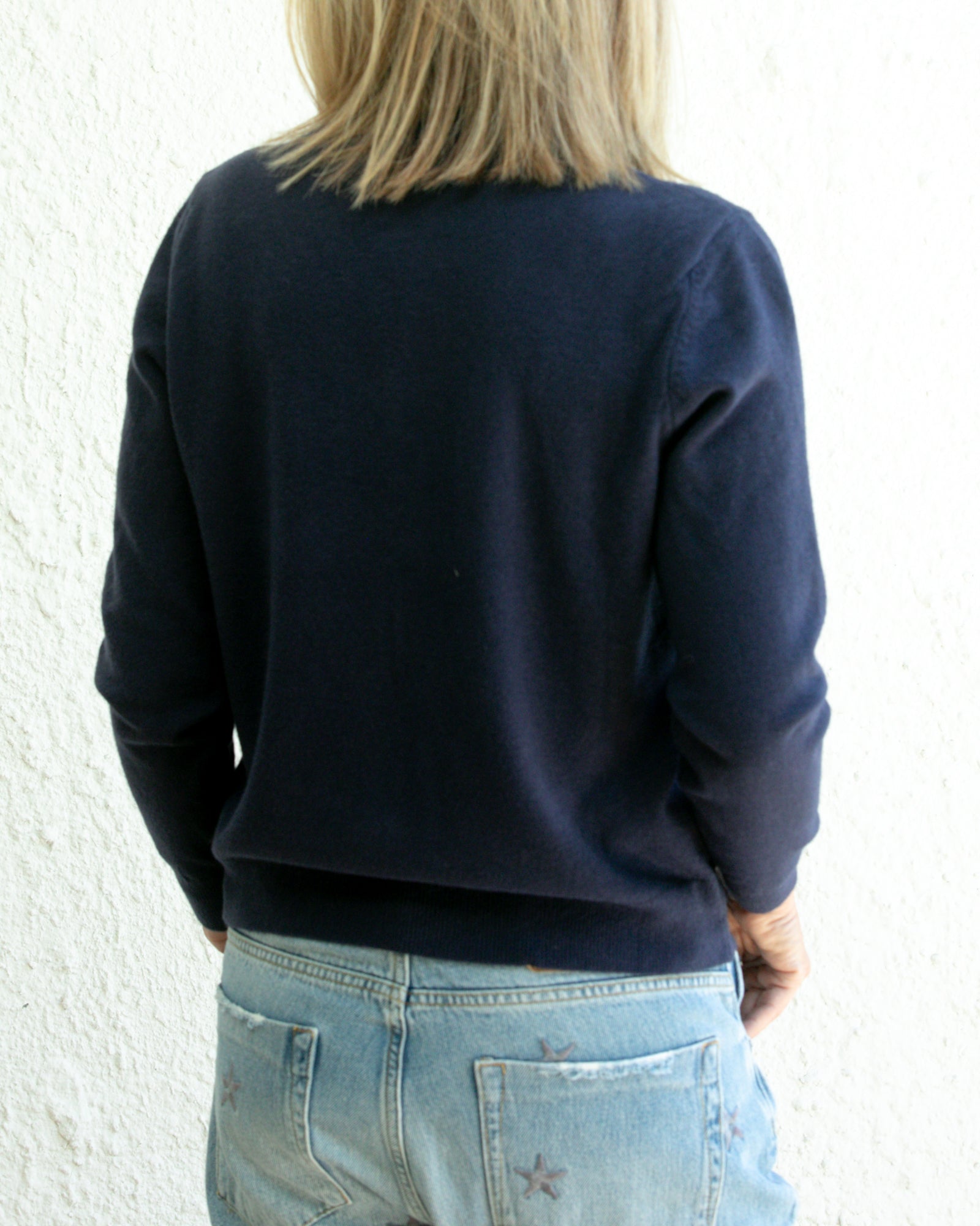 Amour Long Sleeve Cardigan in Navy