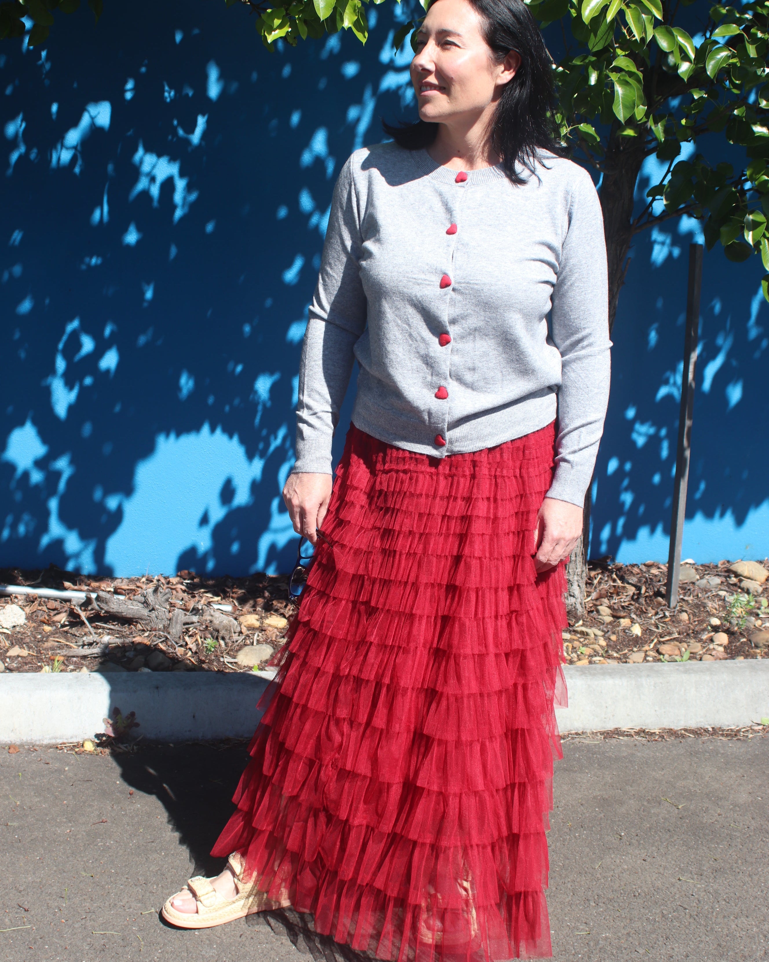 Firework Skirt - Maroon