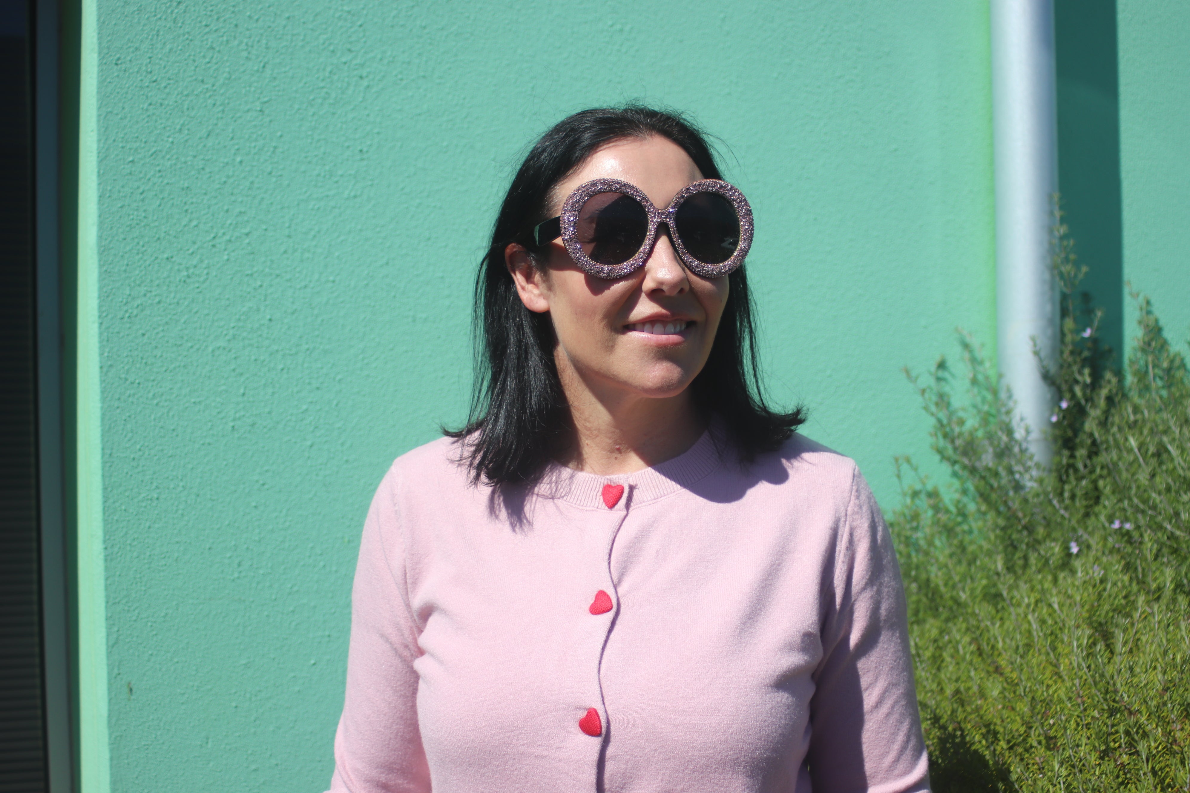 Amour Long Sleeve Cardigan in Pale Pink