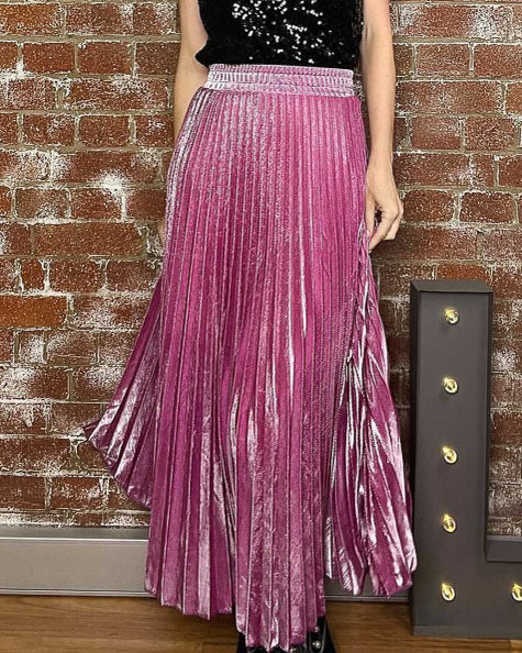 Polly Pleated Skirt - Periwinkle