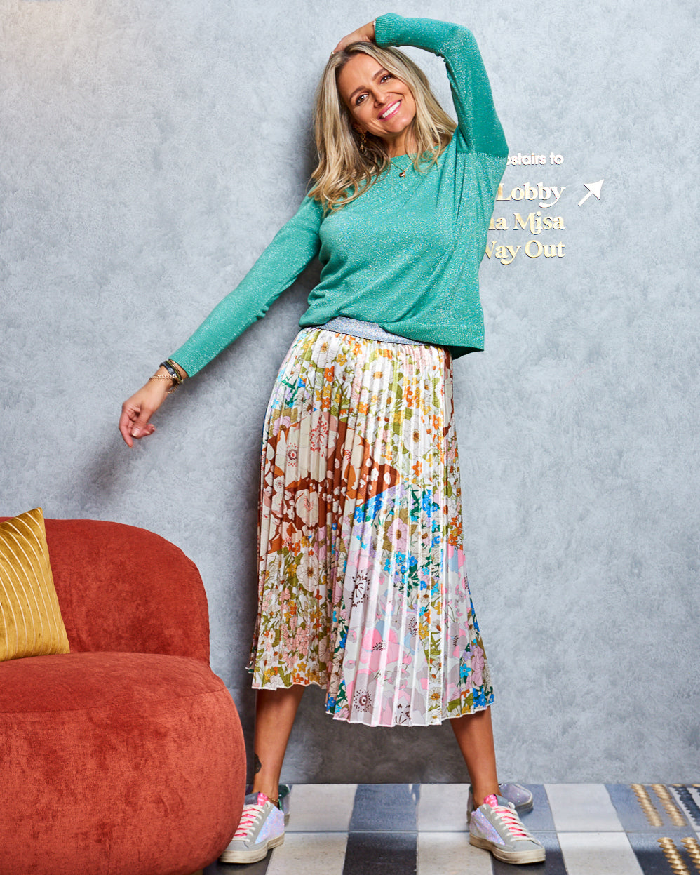 Lurex Long Sleeve - Marine