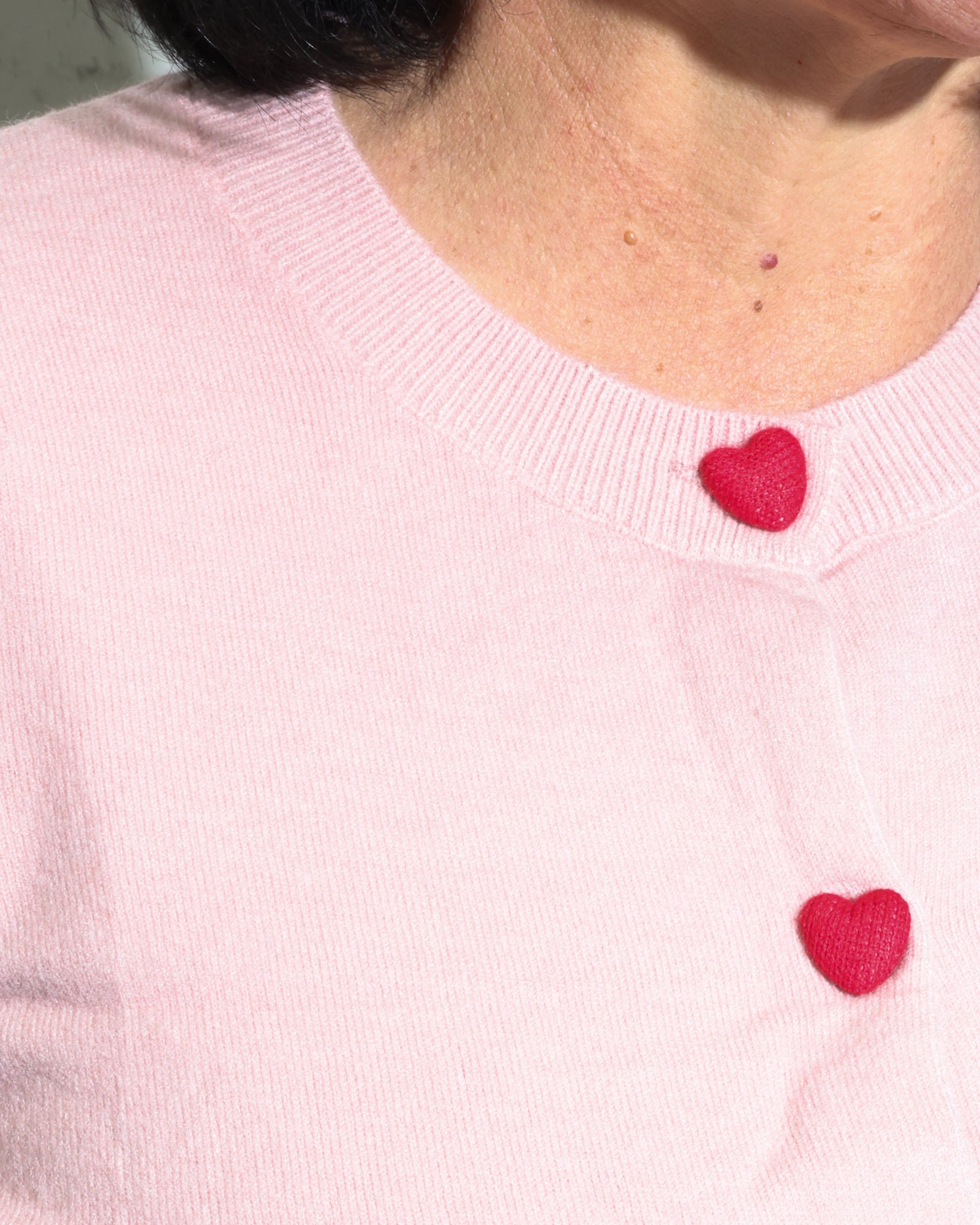 Amour Long Sleeve Cardigan in Pale Pink