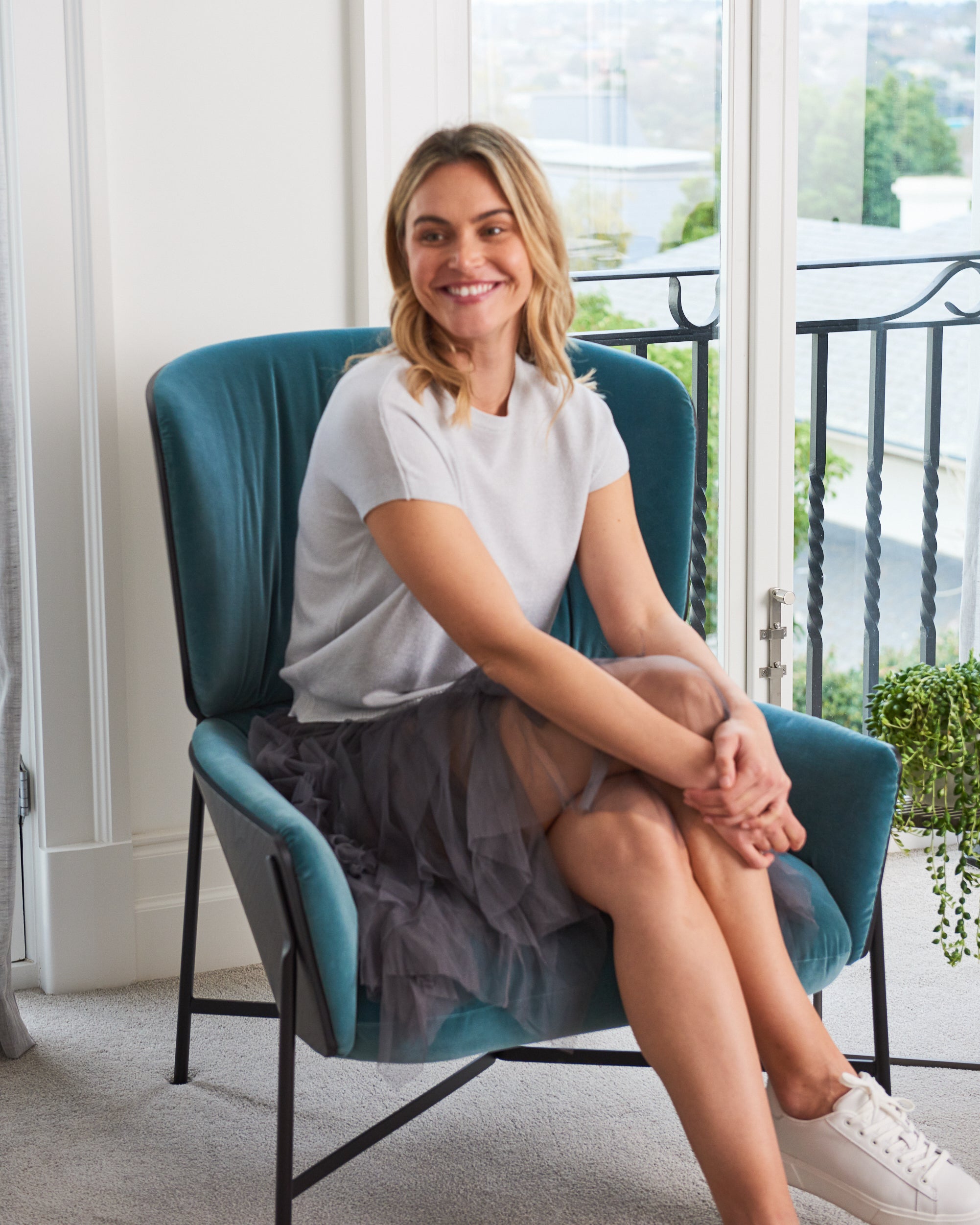 Short Sleeve Lurex - Silver/White